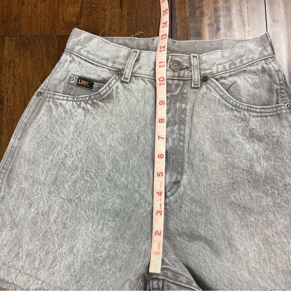 LEE Women’s Cut Off Shorts Gray Union Made VINTAGE 100% Cotton Size 7 MED - Picture 7 of 13